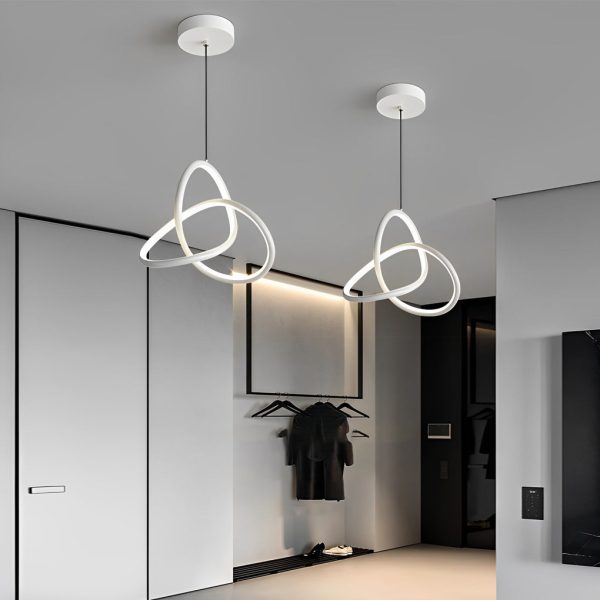 Circular Rings Creative Three Step Dimming LED Modern Chandelier Light - Image 3