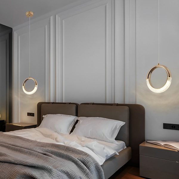 Moon Rings LED Electroplated Nordic Small Chandelier Light Pendant Lighting - Image 5
