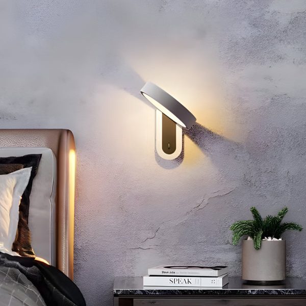 Round Creative Adjustable LED White Simple Modern Wall Light Fixture - Image 4