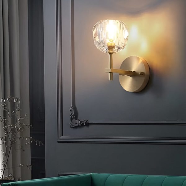 Ball-shaped LED Crystal Gold Postmodern Plug in Sconce Lighting Wall Lamp - Image 4
