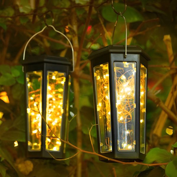 2Pcs Hexagonal Waterproof LED Motion Sensor Outdoor Solar Lawn Lights - Image 4