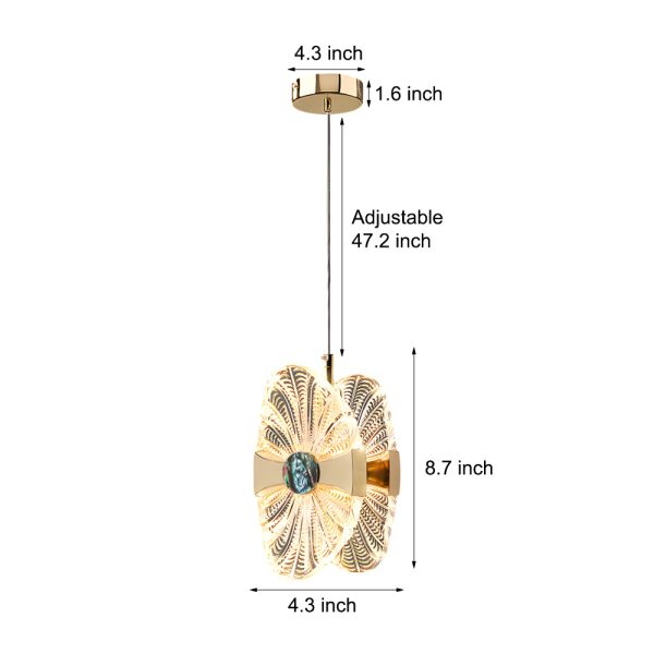Acrylic Round Lotus Leaf 3 Step Dimming Luxury Modern Pendant Lights - Image 4