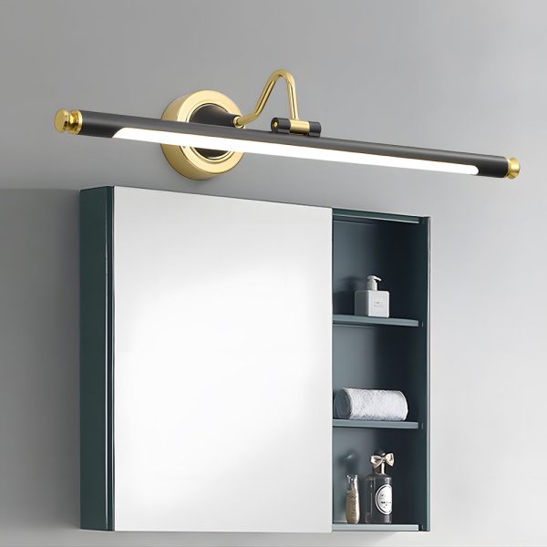 Gold and Black Rotatable Linear Vintage LED Bathroom Vanity Light - Image 3