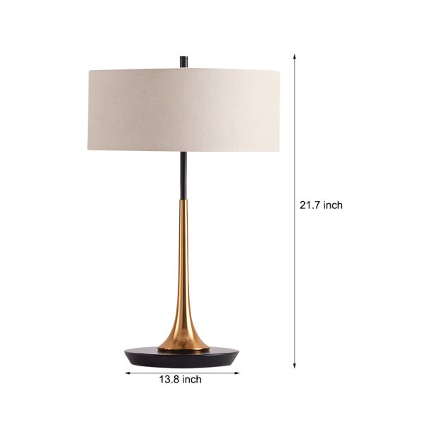 21.7 inch Brass and Espresso Bronze Modern Table Lamp - Image 4