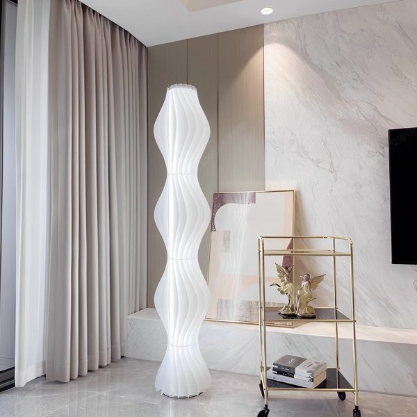 Modern Coastal LED Wavy Floor Lamp - Image 2