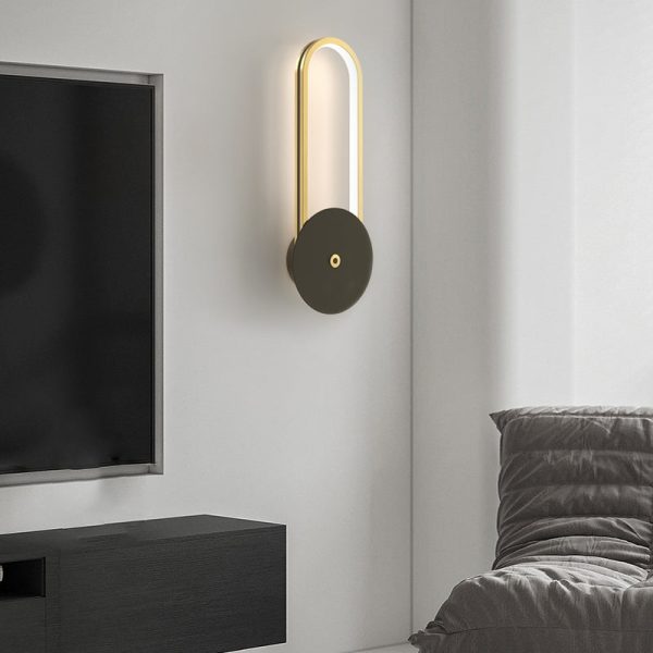 Oval Rings Three Step Dimming Aluminum Modern LED Wall Lights Fixture - Image 2