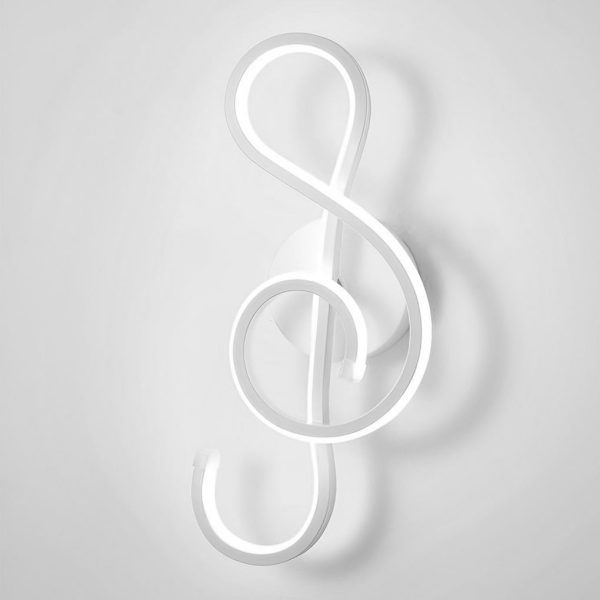 Musical Note Shaped Electroplated LED Modern Wall Sconce Lighting - Image 16