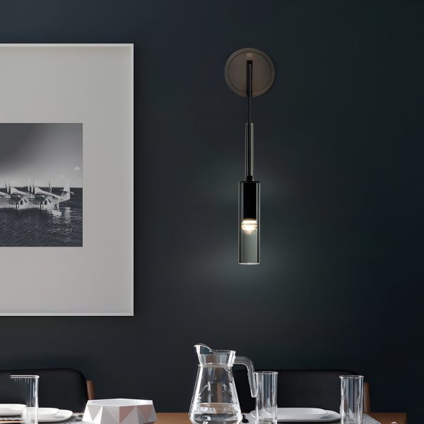 Nordic Copper Finish Wall Lights with Suspending Cord Stairway Wall Mounted Sconce - Image 4