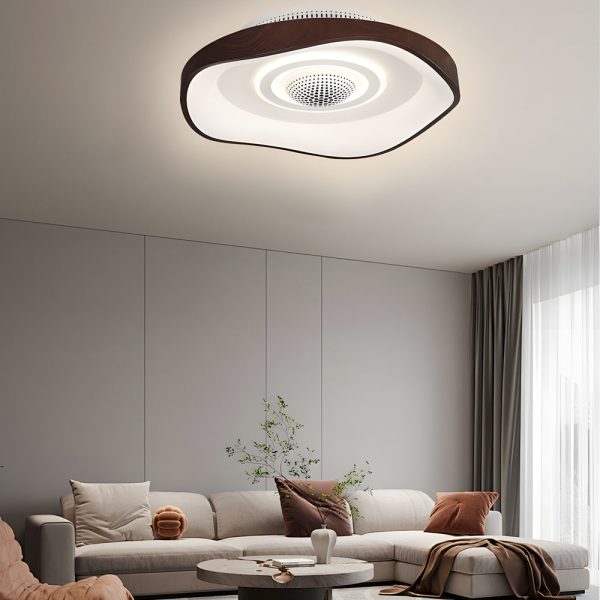 20'' Modern Round Bladeless Ceiling Fan with Dimmable LED Light - Image 2