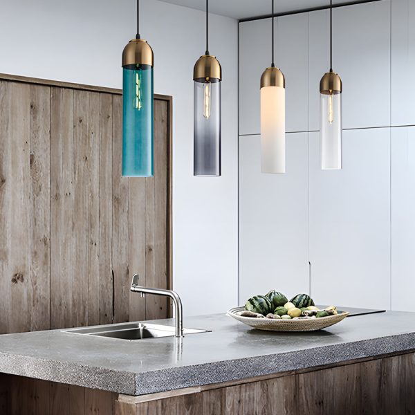 Simple Long Tube Glass Bottle Nordic Simple Small Chandelier Pendant Lights - Image 5