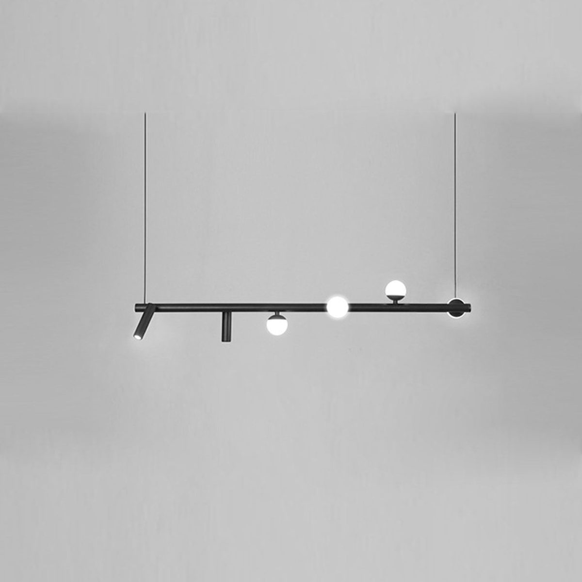 Minimalist  Island Light Linear 6/7 Light Acrylic Iron LED Chandelier - Image 4