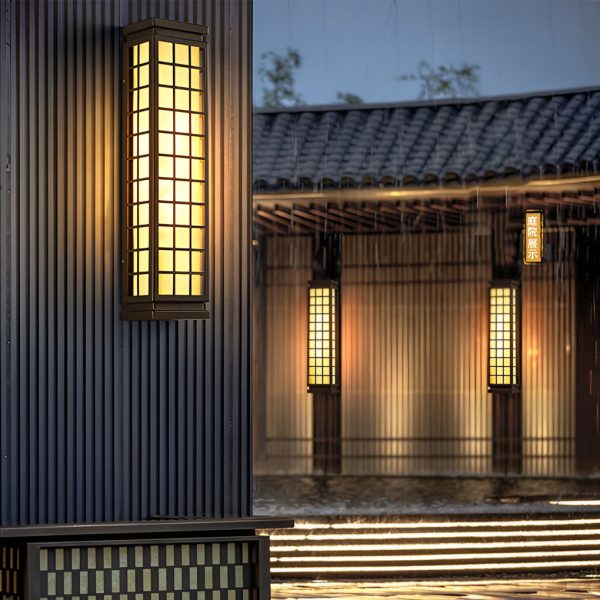 Classic Rectangular T5 Waterproof Vintage Outdoor Wall Lights Fixture - Image 5