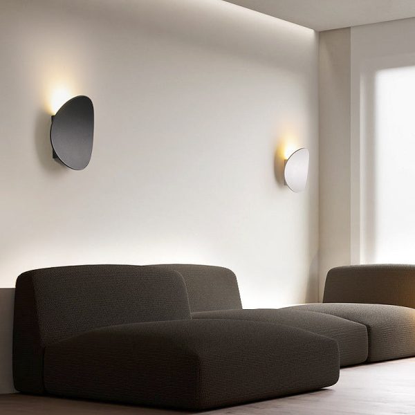 Modern Minimalist Curved Round Aluminum LED Wall Sconce Lamp - Image 2