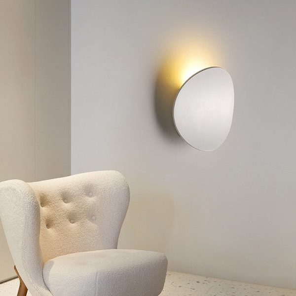 Modern Minimalist Curved Round Aluminum LED Wall Sconce Lamp - Image 8