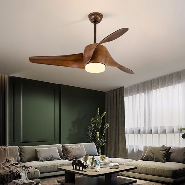 52 Inches Creative Intelligent Timing Three-color Dimming Ceiling Fan Light - Image 4