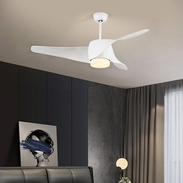 52 Inches Creative Intelligent Timing Three-color Dimming Ceiling Fan Light - Image 2