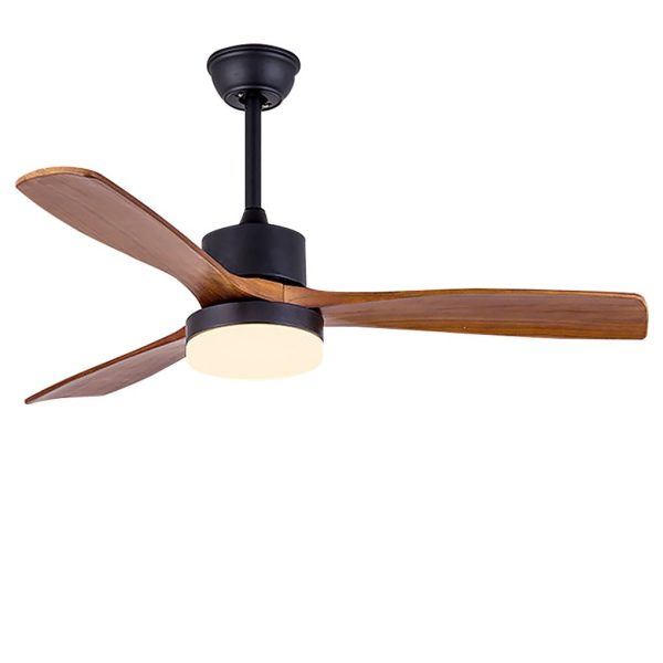 52 Inches Nordic Minimalist Solid Wood Household LED Ceiling Fan Lamp for Living Room - Image 7