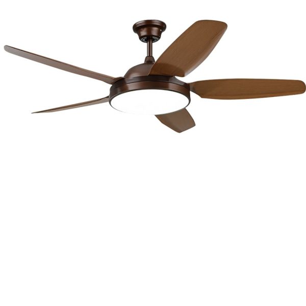 52 Inches Variable Frequency Dimming Remote Control Led Wood Blades Ceiling Fan Light - Image 8