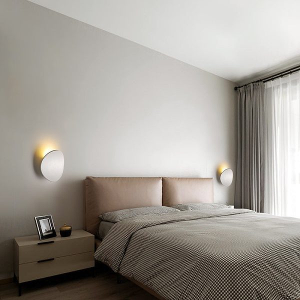 Modern Minimalist Curved Round Aluminum LED Wall Sconce Lamp - Image 9