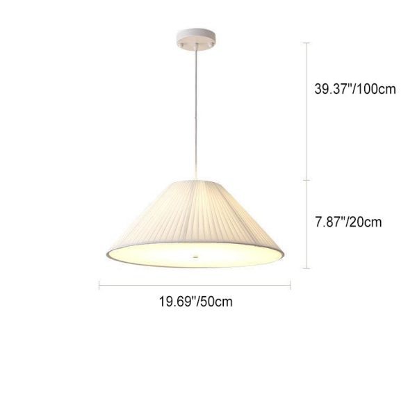 Contemporary Scandinavian Round Iron Acrylic Fabric 4/5 Light Pendant Light For Living Room - Image 9