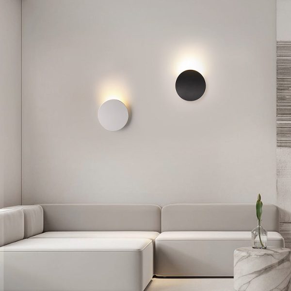 Modern Minimalist Curved Round Aluminum LED Wall Sconce Lamp - Image 10