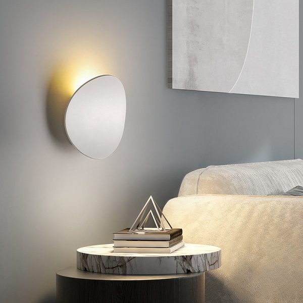 Modern Minimalist Curved Round Aluminum LED Wall Sconce Lamp - Image 11