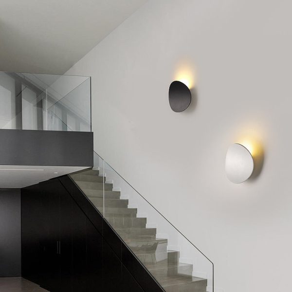 Modern Minimalist Curved Round Aluminum LED Wall Sconce Lamp - Image 12