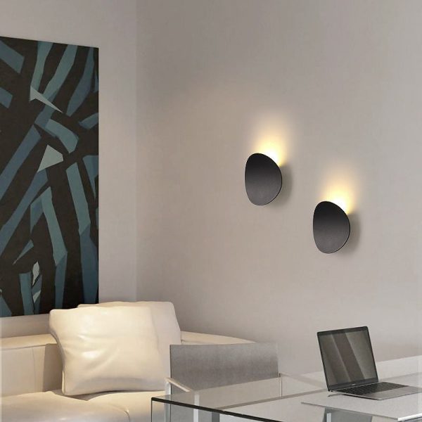Modern Minimalist Curved Round Aluminum LED Wall Sconce Lamp - Image 13
