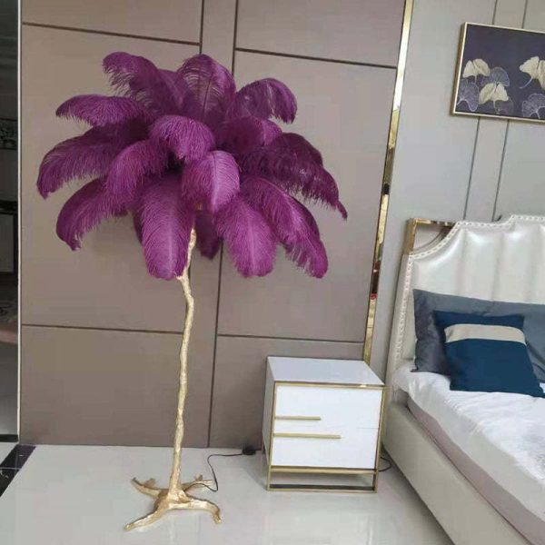 O'Moore Nordic Luxury Unique Ostrich Feather Floor Lamp/Table Lamp - Image 7