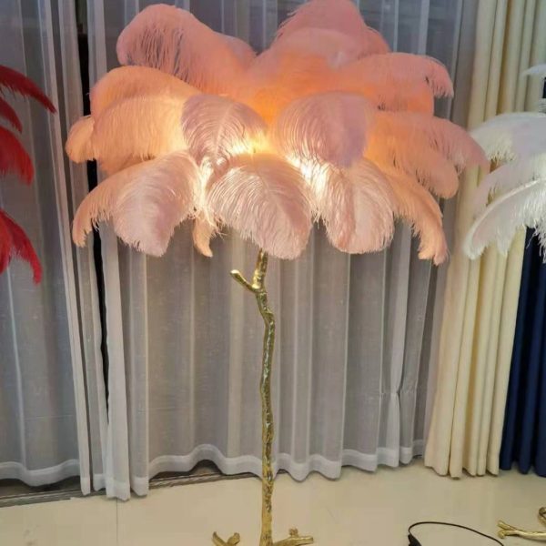 O'Moore Nordic Luxury Unique Ostrich Feather Floor Lamp/Table Lamp - Image 13