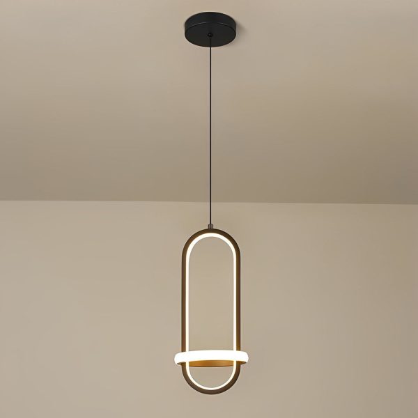 Artistic Rounded Rectangle LED Modern Pendant Lighting Kitchen Island Lighting - Image 7