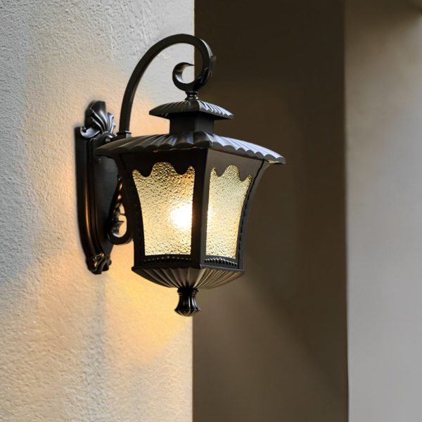 Creative Retro Glass Lantern Waterproof LED European-style Wall Lamp - Image 5