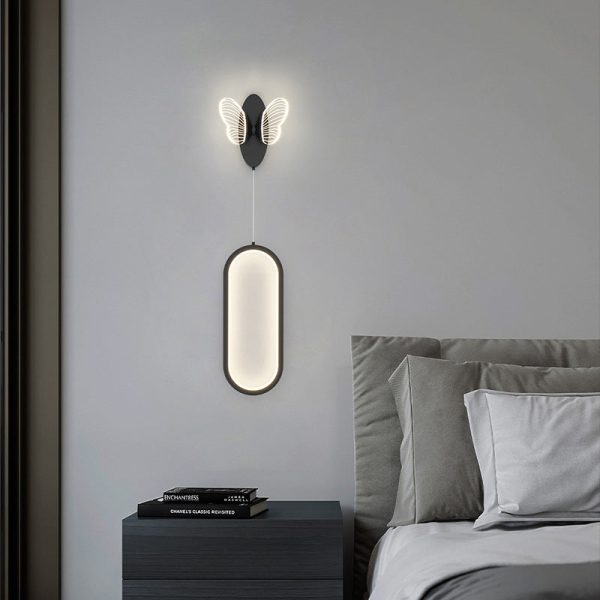 Oval Round Butterflies Three Step Dimming Modern LED Wall Lights Fixture - Image 4