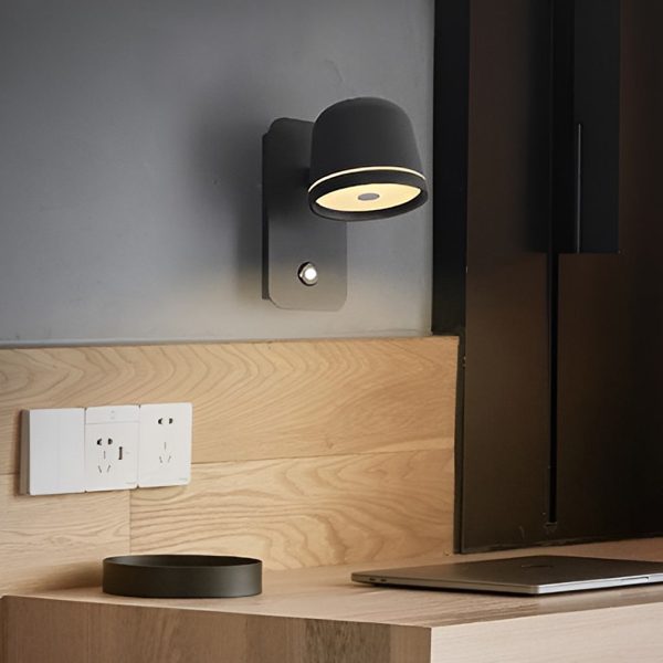 Adjustable Round Stepless Dimming LED Nordic Wall Lamp Wall Sconce Lighting - Image 4