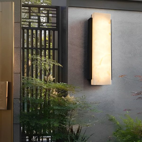 Rectangular Metal LED Waterproof Black Modern Outdoor Wall Lights - Image 4