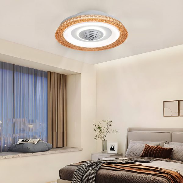 20 in. W 6-Speed Indoor Bladeless Smart Ceiling Fan with Remote and Dimmable LED - Image 4