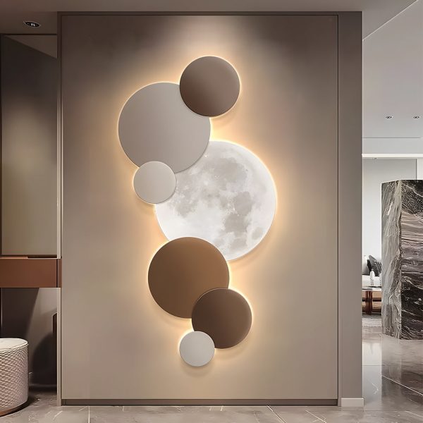 Lunar Glow Round LED Wall Sconce - Image 2