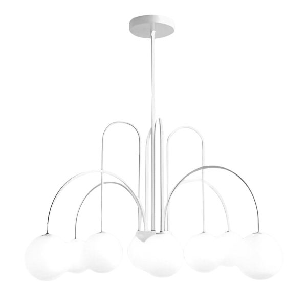6/8 Lights Iron Glass Creative Nordic Chandelier Ceiling Light Fixture - Image 12