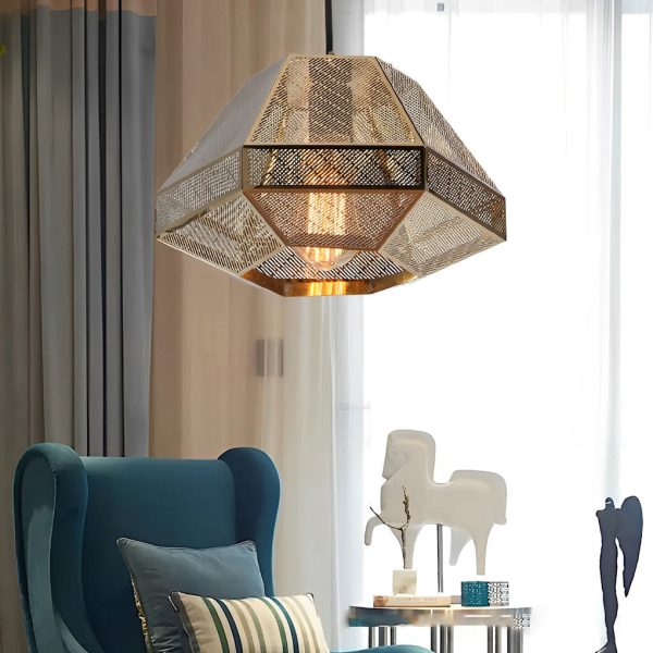 Electroplated Stainless Steel Creative Geometric Nordic Pendant Lights - Image 2