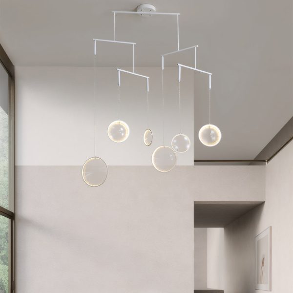 3/6/9-Light White Focus LED Chandelier - Image 3