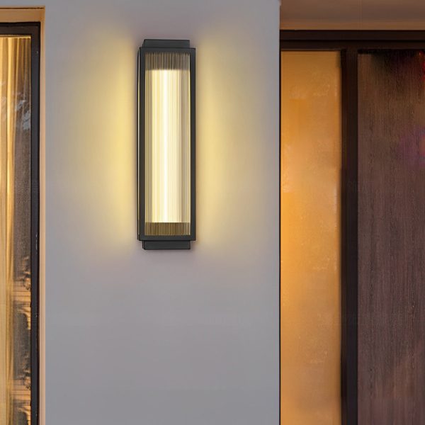 Rectangular Strip Waterproof LED Black Modern Outdoor Wall Lights - Image 5