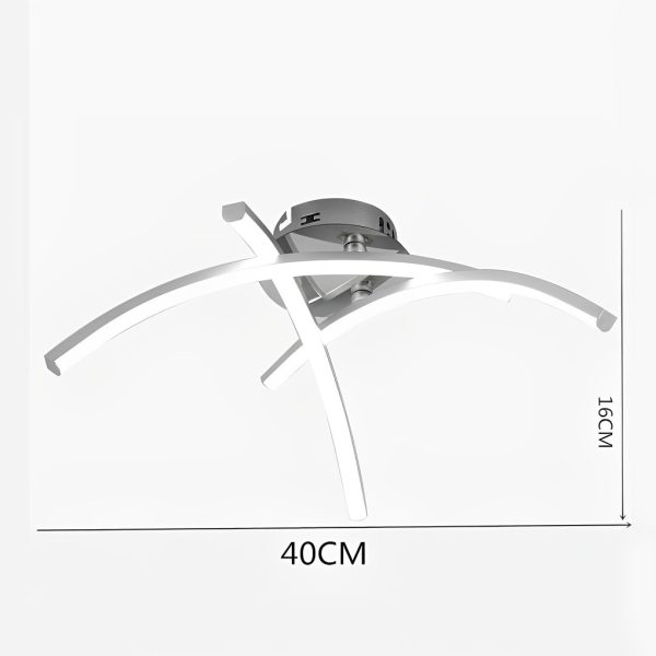 Geometric 3 Line LED Modern Ceiling Lights Flush Mount Lighting Chandelier - Image 4