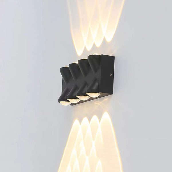 Up and Down Light LED Waterproof Black Modern Wall Lamp Wall Washer Light - Image 10