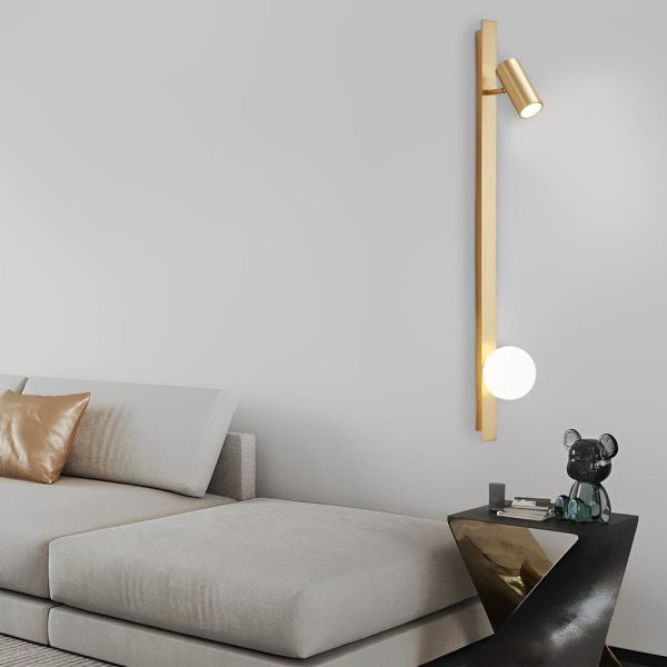 Long Strip LED Three Step Dimming Wall Lamp with Adjustable Spotlight - Image 2