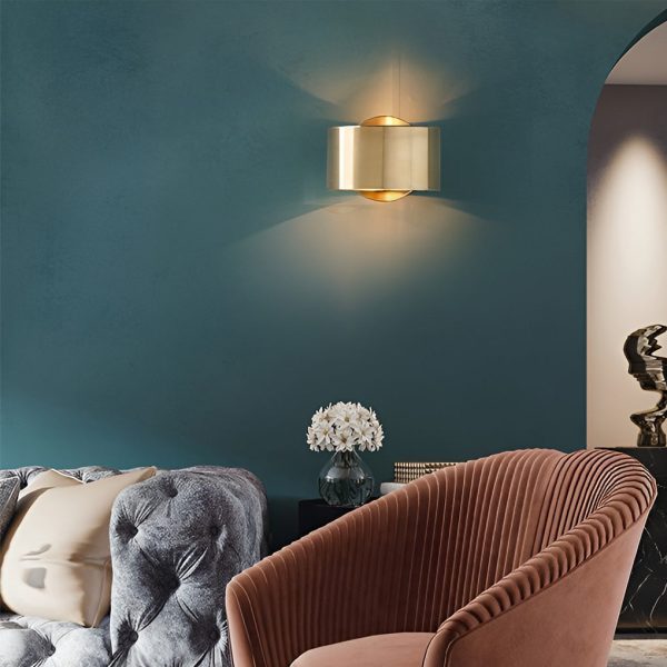 Circular Up and Down Lights Gold Nordic Wall Lamp Wall Sconce Lighting - Image 2