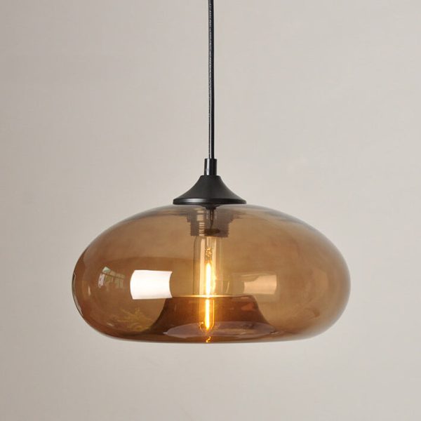 Creative Colored Glass Oval 1-Light Pendant Light - Image 22