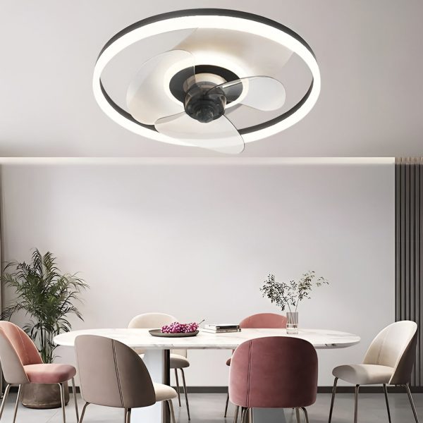 Circular Stepless Dimming Modern Inverter Ceiling Fan Light with Remote Control - Image 2
