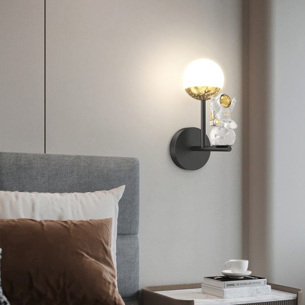 Moon Astronaut Decor Three Step Dimming Modern LED Wall Lights Fixture - Image 3