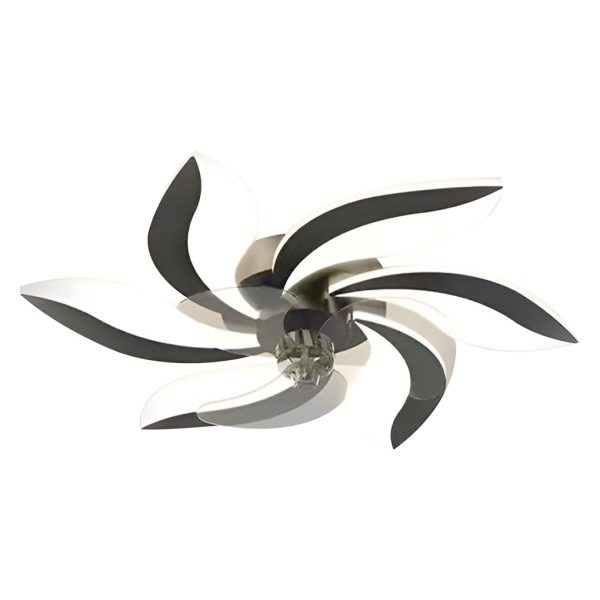 Creative Flower Shaped Three Step Dimming LED Nordic Ceiling Fan Lights - Image 11