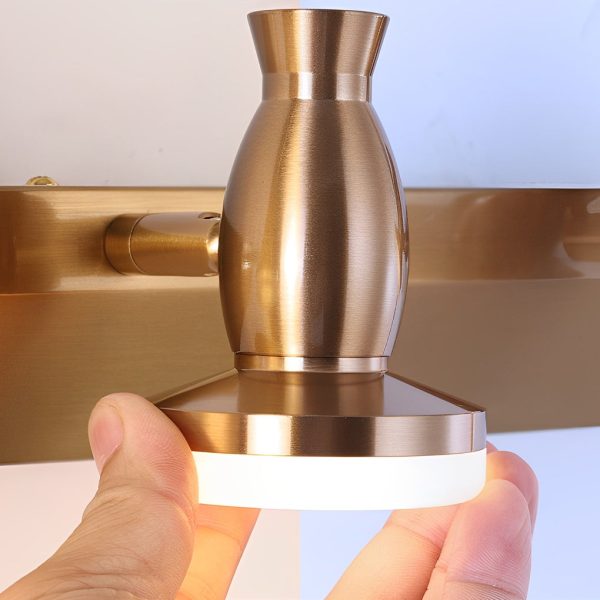 Adjustable Gold Bathroom Vanity Light with 180?? Rotatable Heads - 3/4 Light LED Fixture - Image 4